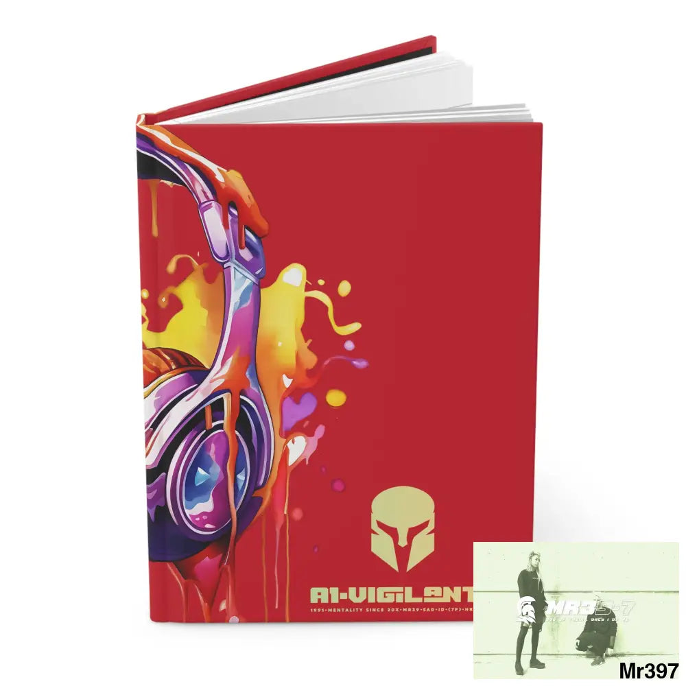 Copy of A1• Vigilante Sparta Melting Headset Hardcover Journal Matte Journal Paper products