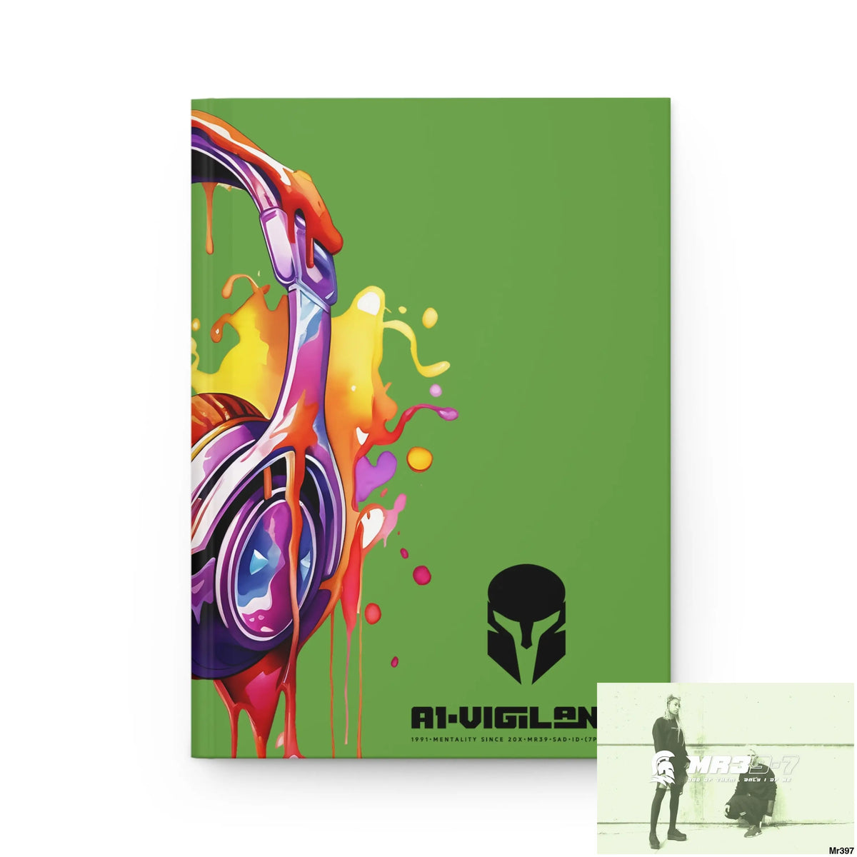 Copy of A1• Vigilante Sparta Melting Headset Hardcover Journal Matte Journal Paper products