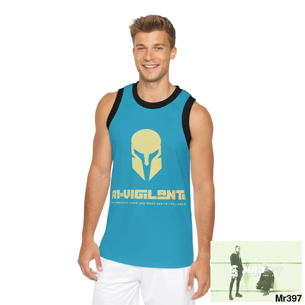 Copy of A1- Vigilante Unisex Basketball Jersey (AOP) XS / Black rib All Over Prints