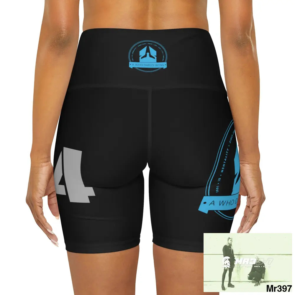 Copy of A1 Who Dares Wins High Waisted Yoga Shorts (AOP) All Over Prints