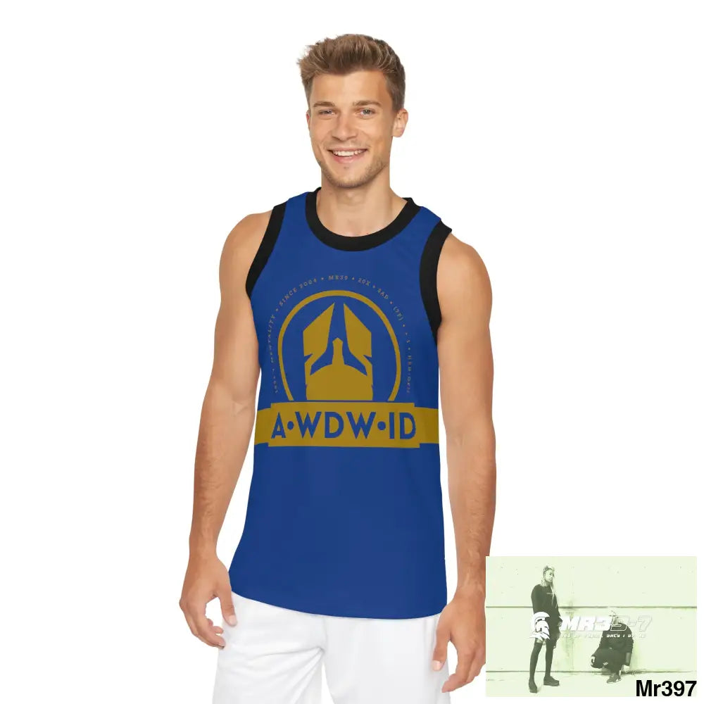 Copy of A1- Who Dares Wins (ID) Unisex Basketball Jersey (AOP) XS / Black rib All Over Prints