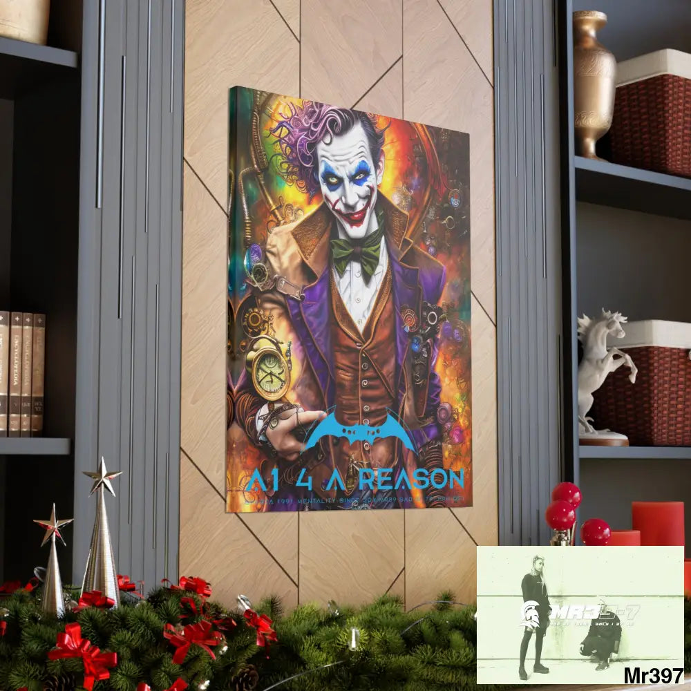 Copy of Canvas Gallery Wraps A1. 4 A Reason Steampunk Joker Hearts Tribal Fractal Canvas