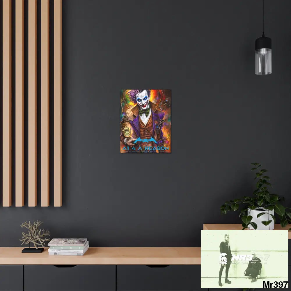 Copy of Canvas Gallery Wraps A1. 4 A Reason Steampunk Joker Hearts Tribal Fractal Canvas