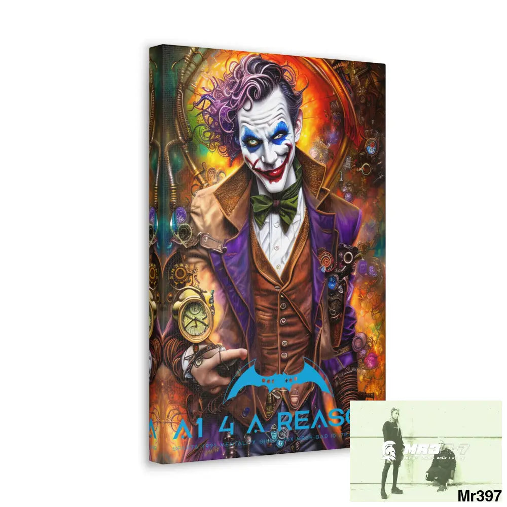 Copy of Canvas Gallery Wraps A1. 4 A Reason Steampunk Joker Hearts Tribal Fractal Canvas