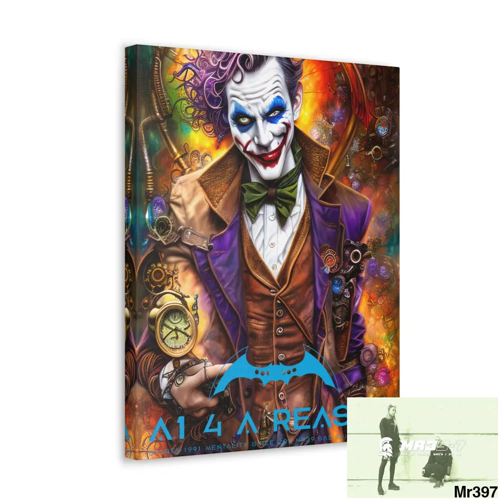 Copy of Canvas Gallery Wraps A1. 4 A Reason Steampunk Joker Hearts Tribal Fractal Canvas