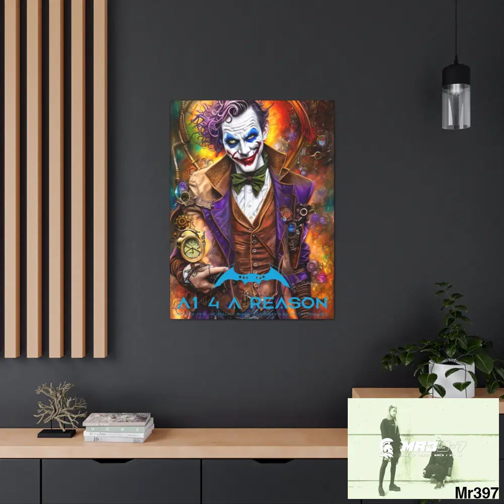 Copy of Canvas Gallery Wraps A1. 4 A Reason Steampunk Joker Hearts Tribal Fractal Canvas