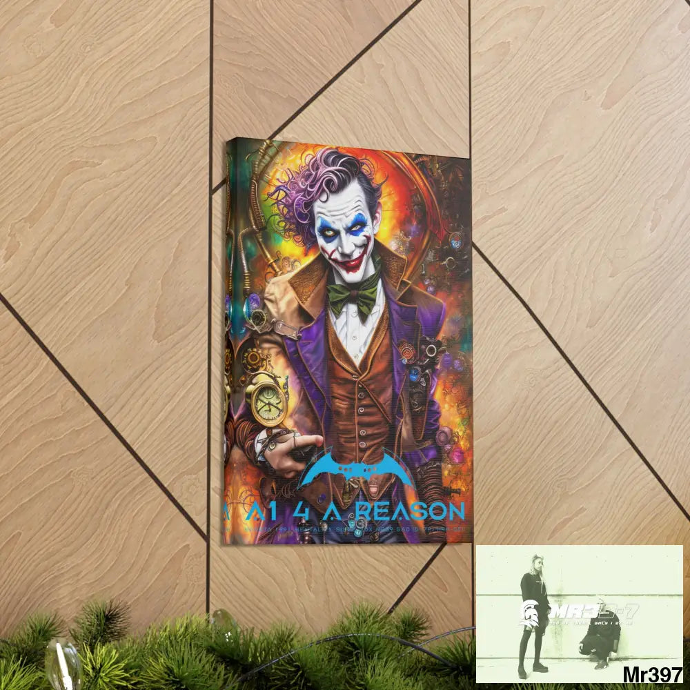 Copy of Canvas Gallery Wraps A1. 4 A Reason Steampunk Joker Hearts Tribal Fractal Canvas