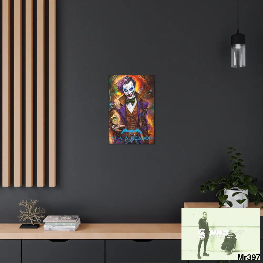 Copy of Canvas Gallery Wraps A1. 4 A Reason Steampunk Joker Hearts Tribal Fractal Canvas