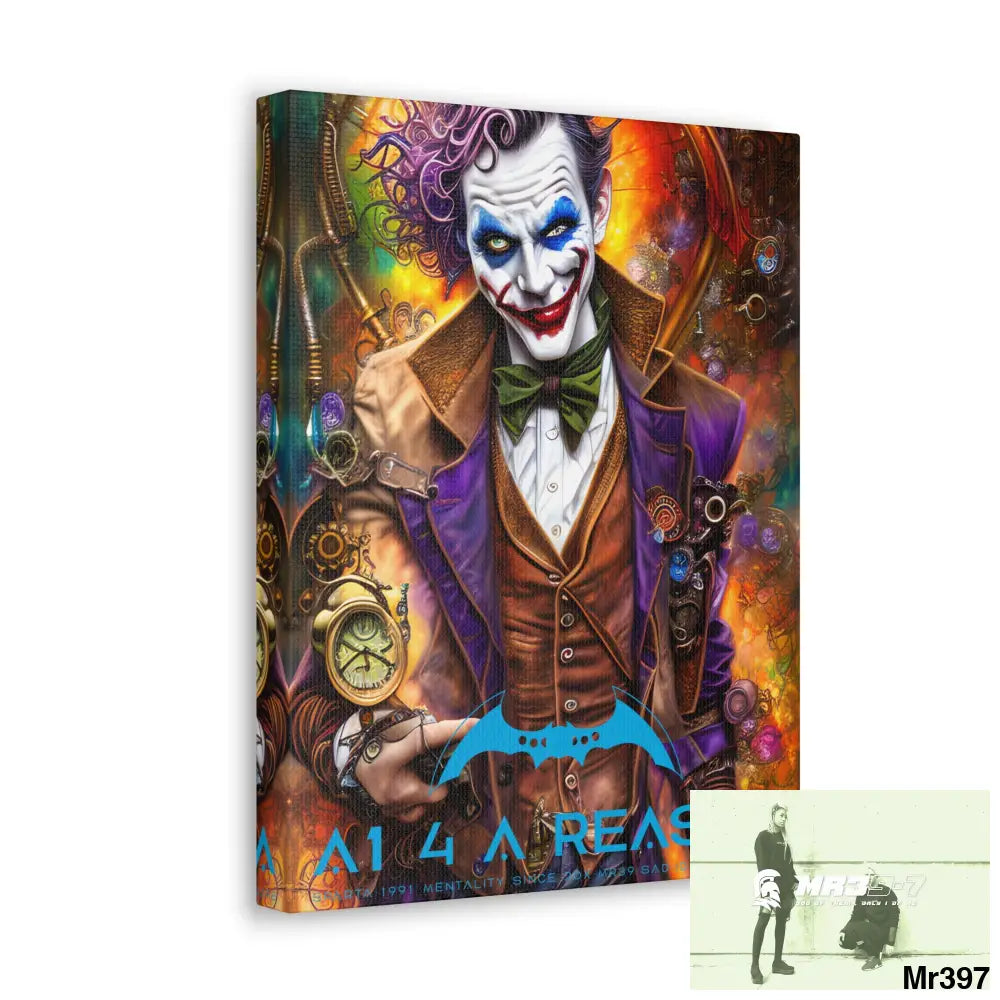 Copy of Canvas Gallery Wraps A1. 4 A Reason Steampunk Joker Hearts Tribal Fractal Canvas
