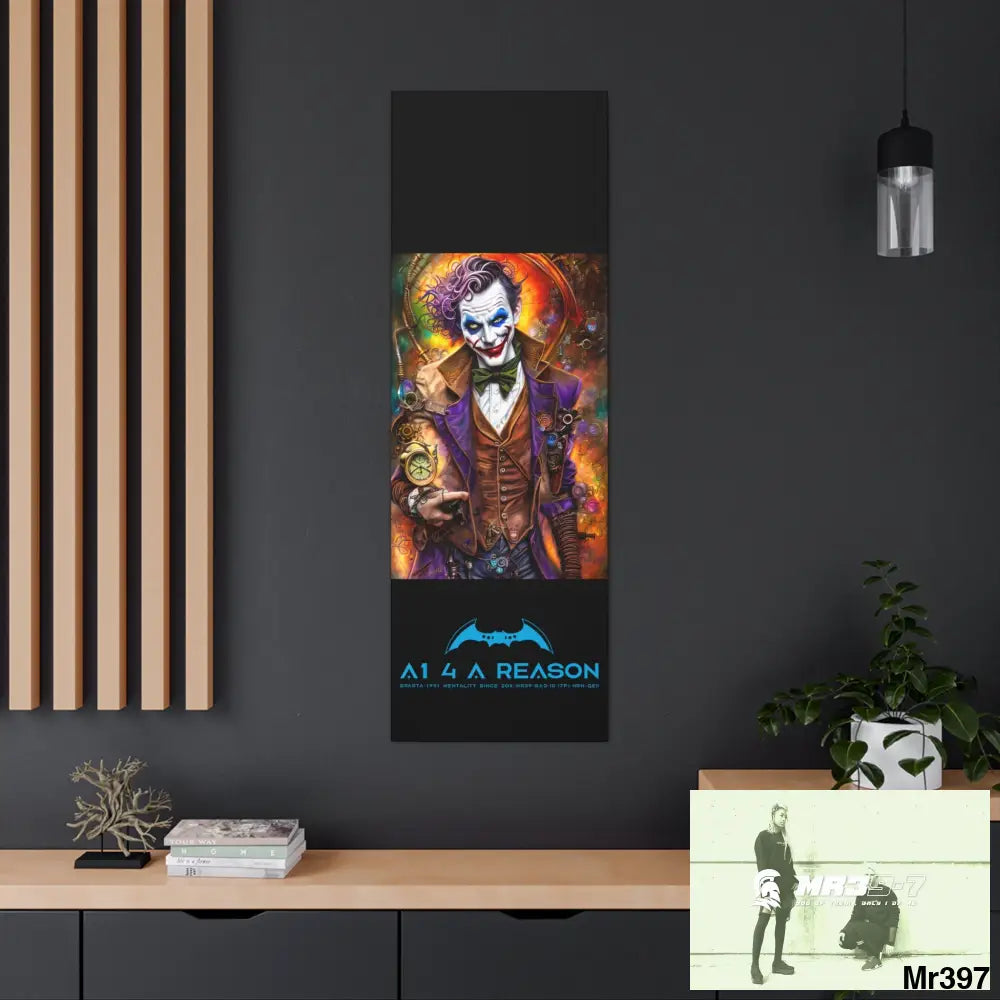 Copy of Canvas Gallery Wraps A1. 4 A Reason Steampunk Joker Hearts Tribal Fractal Canvas