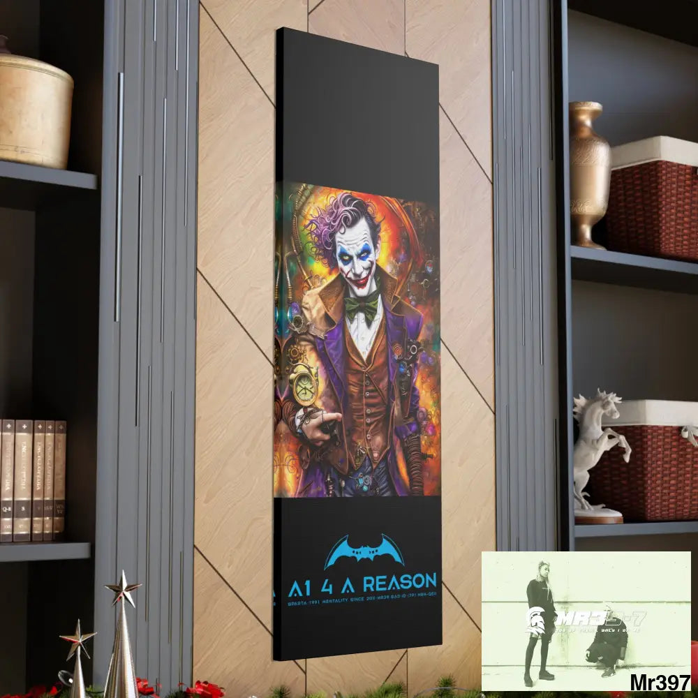 Copy of Canvas Gallery Wraps A1. 4 A Reason Steampunk Joker Hearts Tribal Fractal Canvas