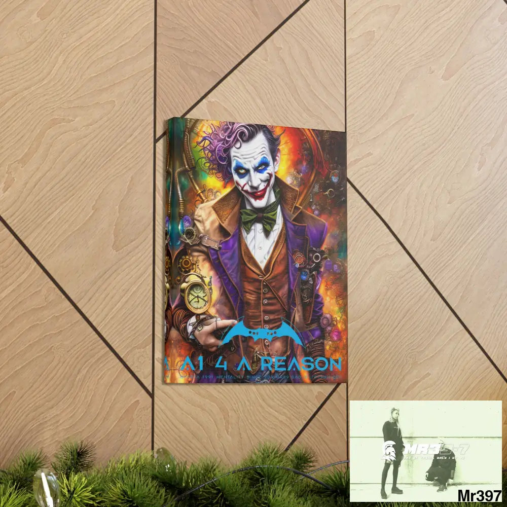 Copy of Canvas Gallery Wraps A1. 4 A Reason Steampunk Joker Hearts Tribal Fractal Canvas
