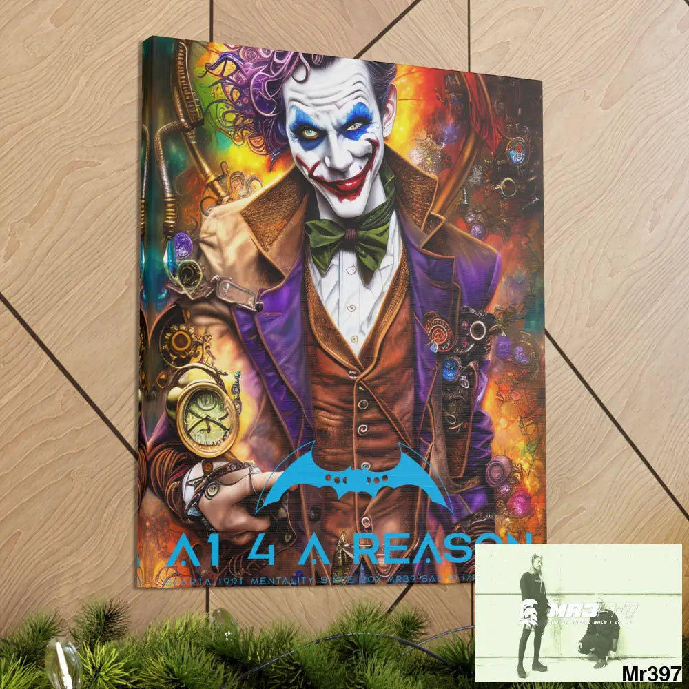 Copy of Canvas Gallery Wraps A1. 4 A Reason Steampunk Joker Hearts Tribal Fractal Canvas