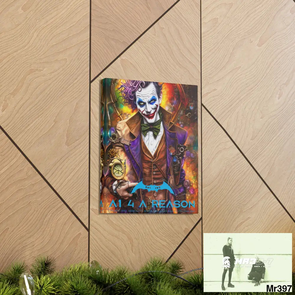 Copy of Canvas Gallery Wraps A1. 4 A Reason Steampunk Joker Hearts Tribal Fractal Canvas