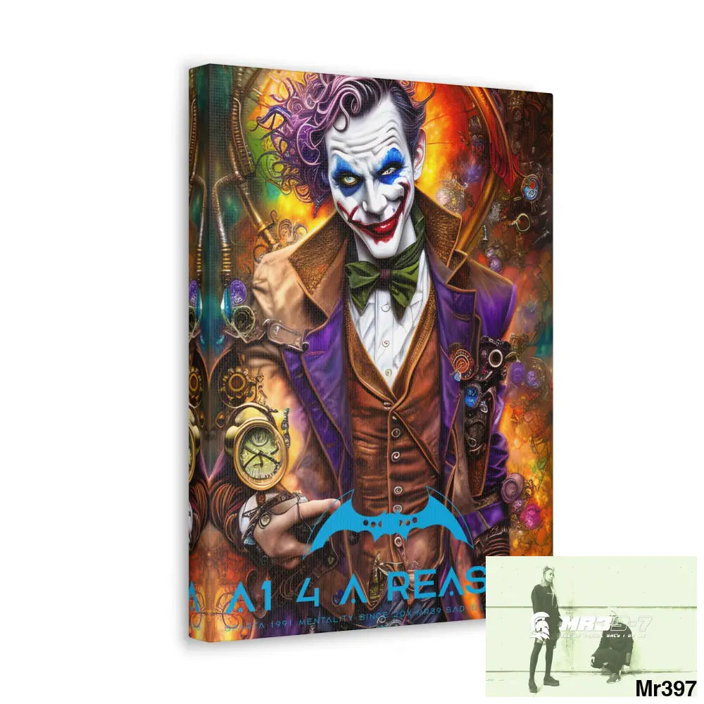 Copy of Canvas Gallery Wraps A1. 4 A Reason Steampunk Joker Hearts Tribal Fractal Canvas