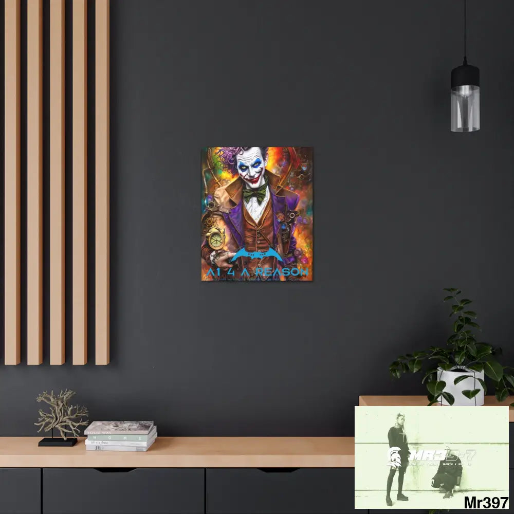 Copy of Canvas Gallery Wraps A1. 4 A Reason Steampunk Joker Hearts Tribal Fractal Canvas