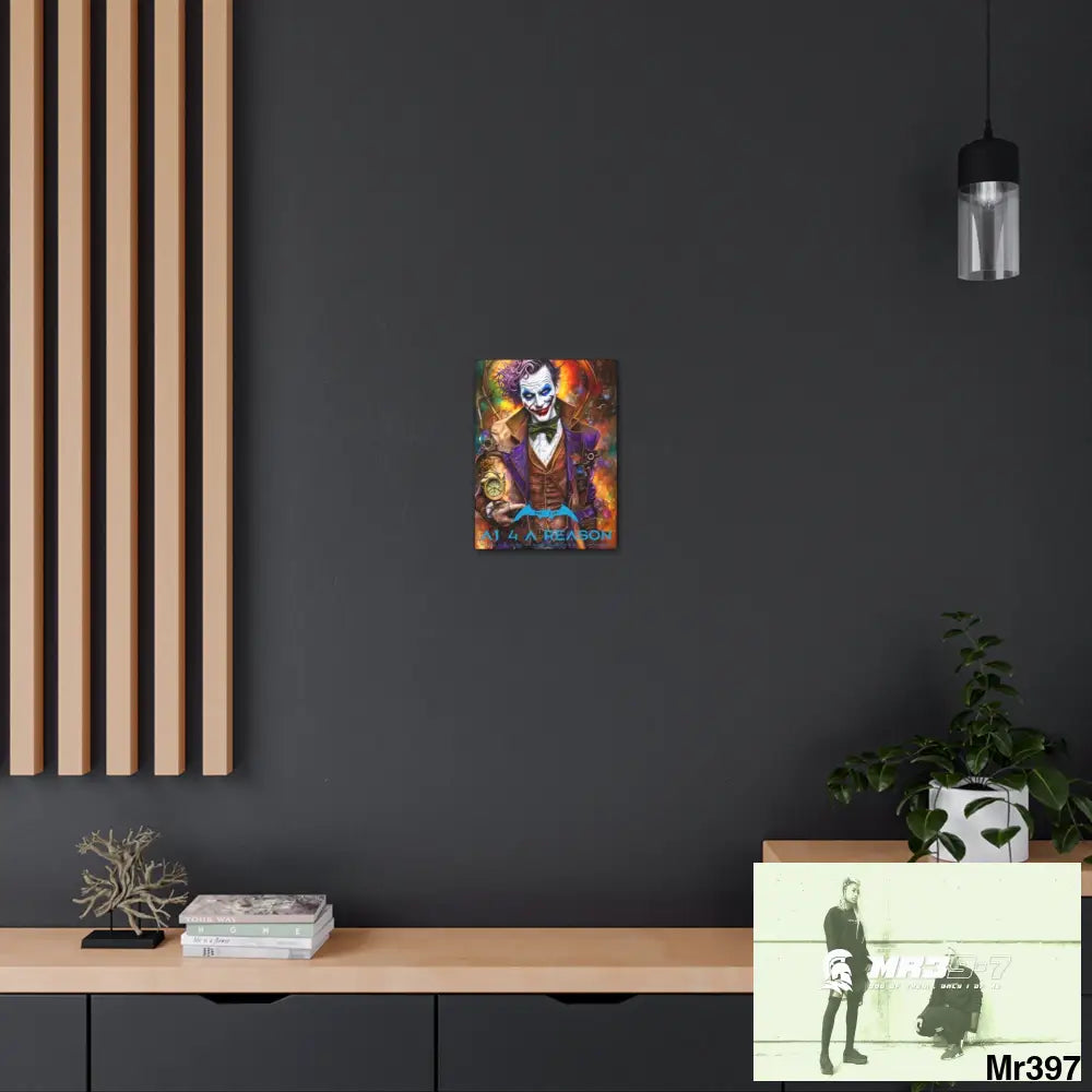 Copy of Canvas Gallery Wraps A1. 4 A Reason Steampunk Joker Hearts Tribal Fractal Canvas