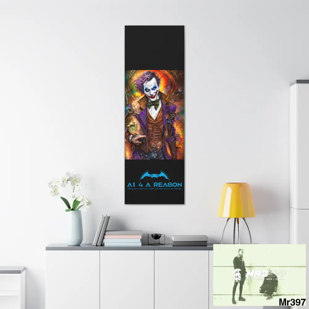 Copy of Canvas Gallery Wraps A1. 4 A Reason Steampunk Joker Hearts Tribal Fractal Canvas