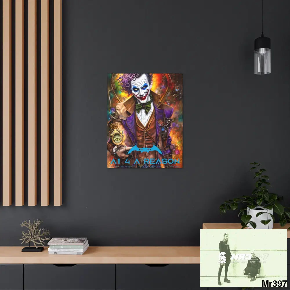 Copy of Canvas Gallery Wraps A1. 4 A Reason Steampunk Joker Hearts Tribal Fractal Canvas