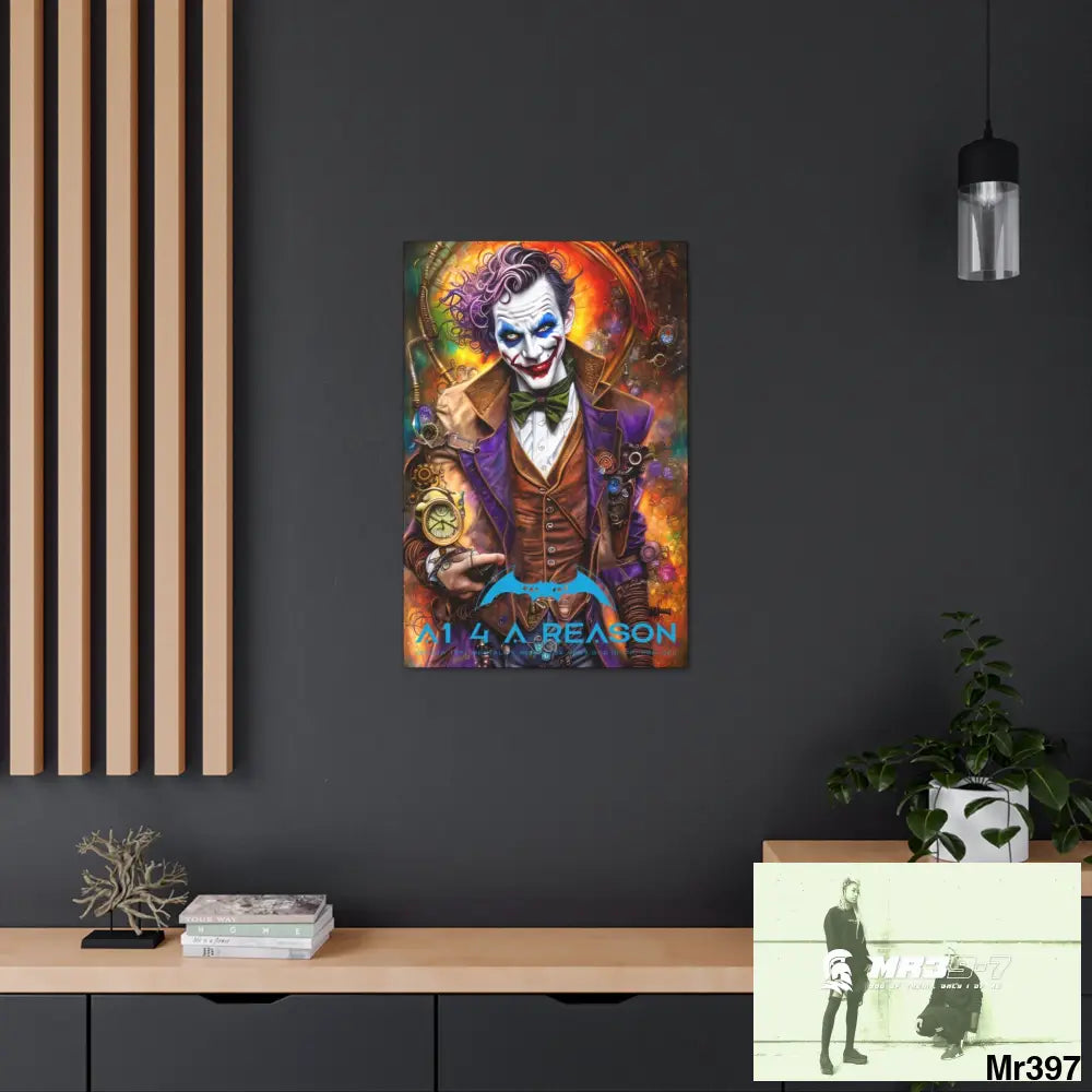 Copy of Canvas Gallery Wraps A1. 4 A Reason Steampunk Joker Hearts Tribal Fractal Canvas