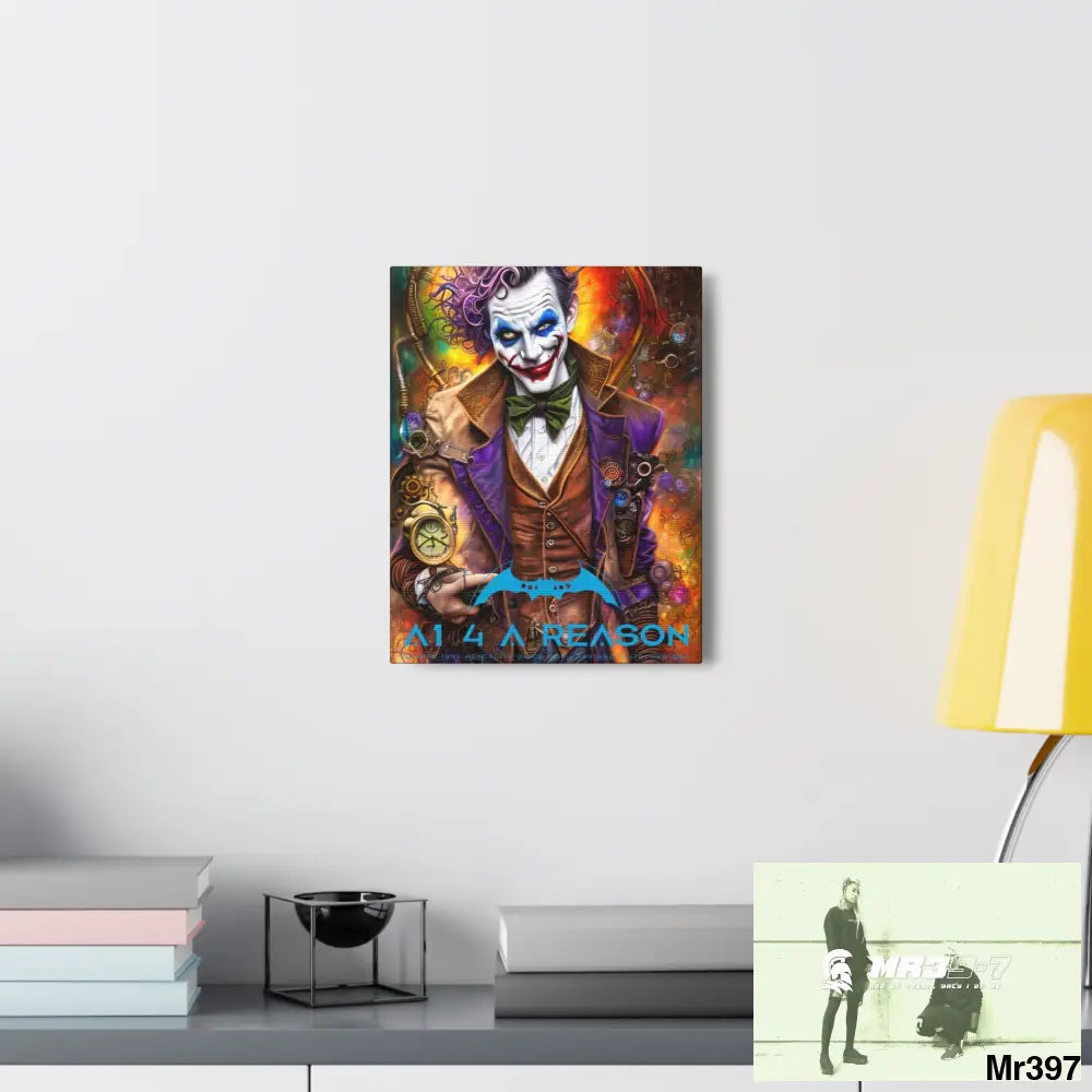 Copy of Canvas Gallery Wraps A1. 4 A Reason Steampunk Joker Hearts Tribal Fractal Canvas