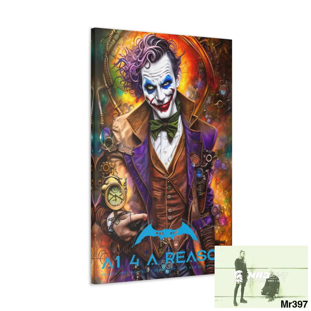 Copy of Canvas Gallery Wraps A1. 4 A Reason Steampunk Joker Hearts Tribal Fractal Canvas
