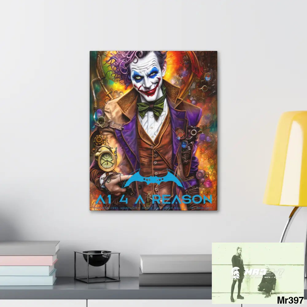Copy of Canvas Gallery Wraps A1. 4 A Reason Steampunk Joker Hearts Tribal Fractal Canvas