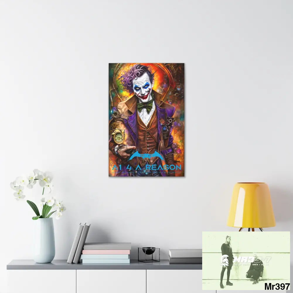 Copy of Canvas Gallery Wraps A1. 4 A Reason Steampunk Joker Hearts Tribal Fractal Canvas