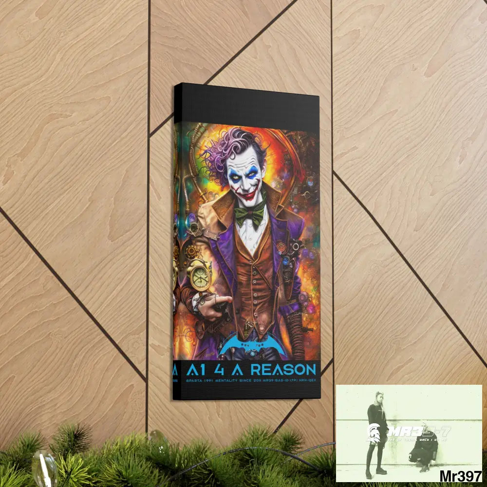 Copy of Canvas Gallery Wraps A1. 4 A Reason Steampunk Joker Hearts Tribal Fractal Canvas