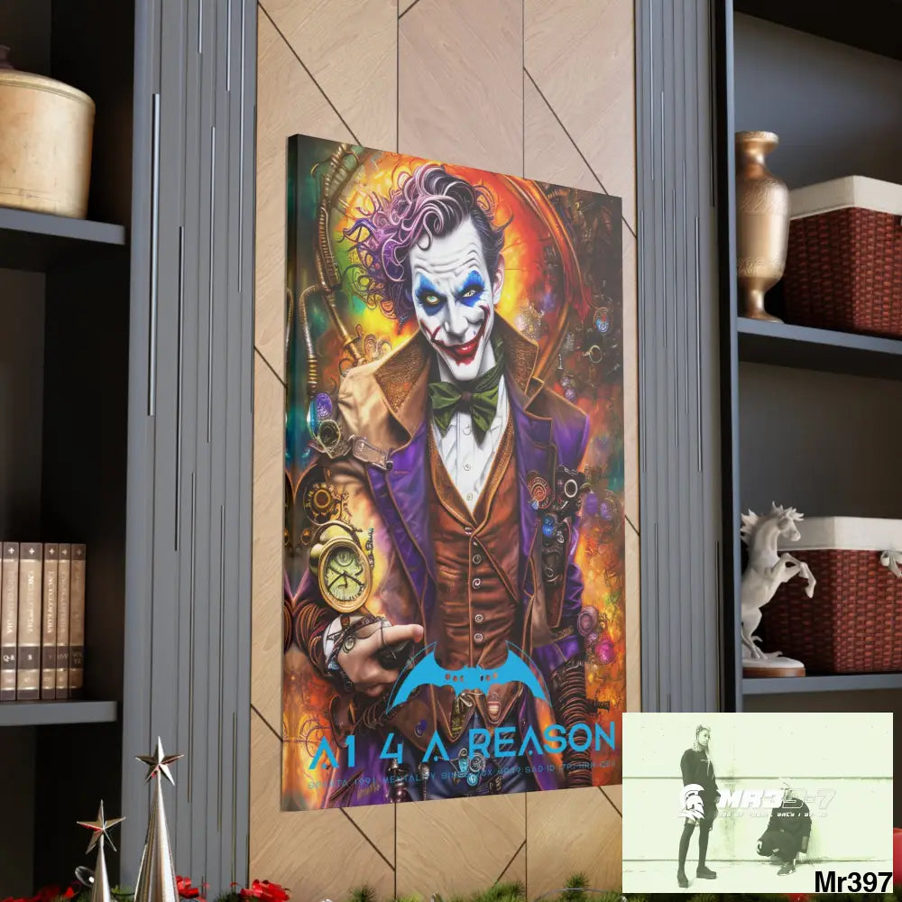 Copy of Canvas Gallery Wraps A1. 4 A Reason Steampunk Joker Hearts Tribal Fractal Canvas