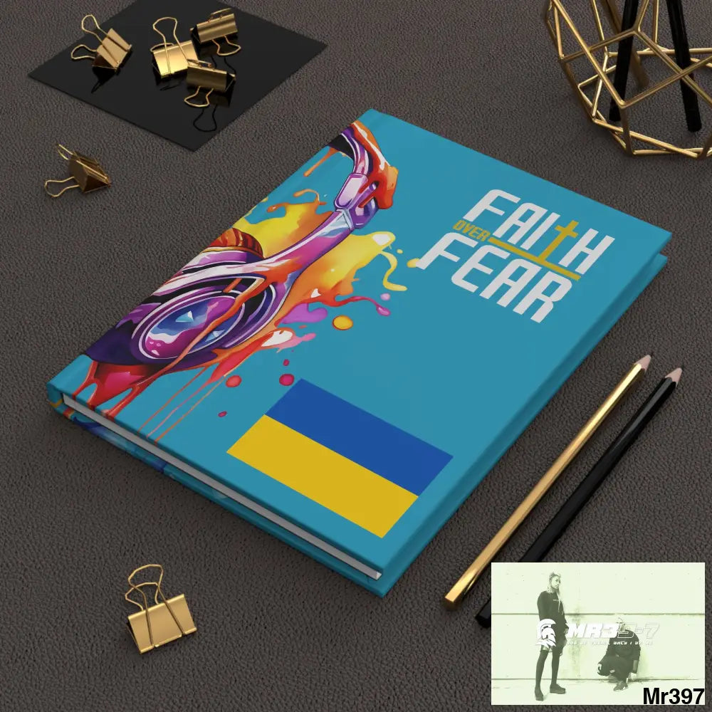 Copy of Faith over fear Melting Headset Hardcover Journal Matte Journal Paper products