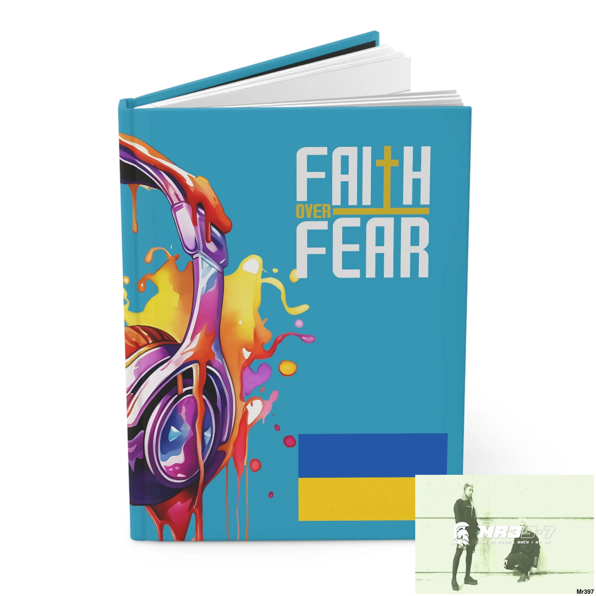 Copy of Faith over fear Melting Headset Hardcover Journal Matte Journal Paper products