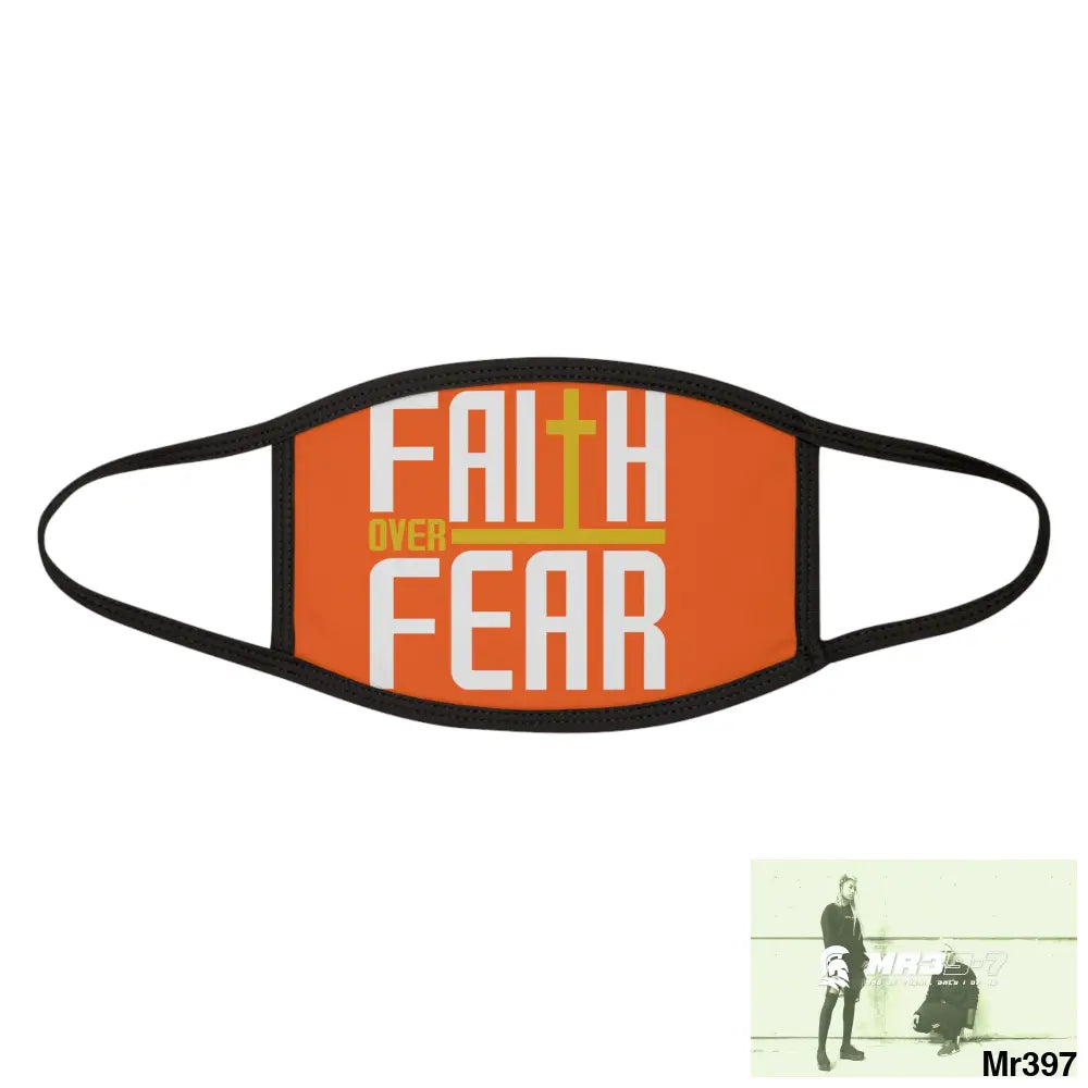 Copy of Faith over fear mixed fabric Face Mask One size Accessories