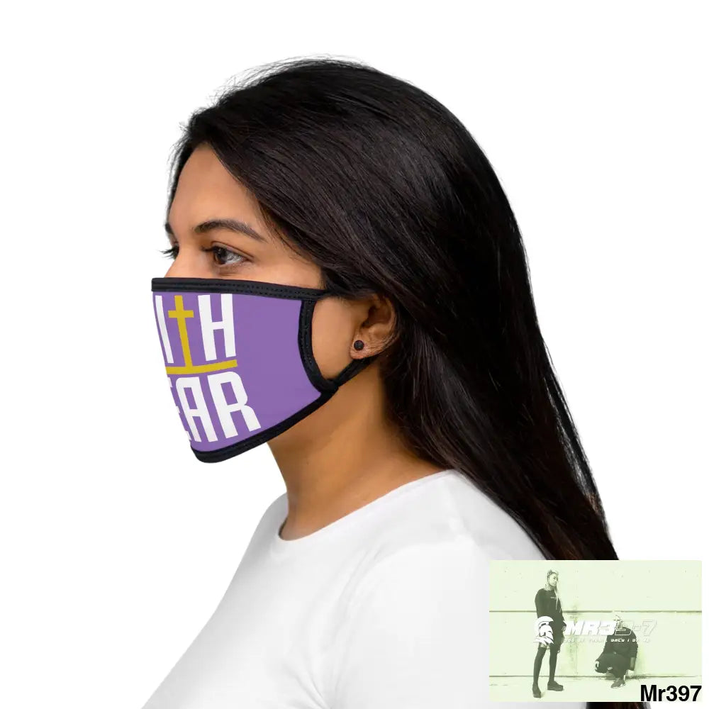 Copy of Faith over fear mixed fabric Face Mask One size Accessories