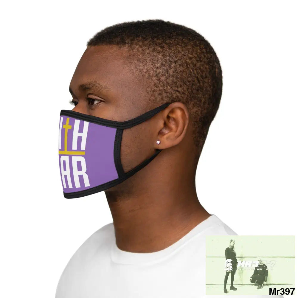 Copy of Faith over fear mixed fabric Face Mask One size Accessories