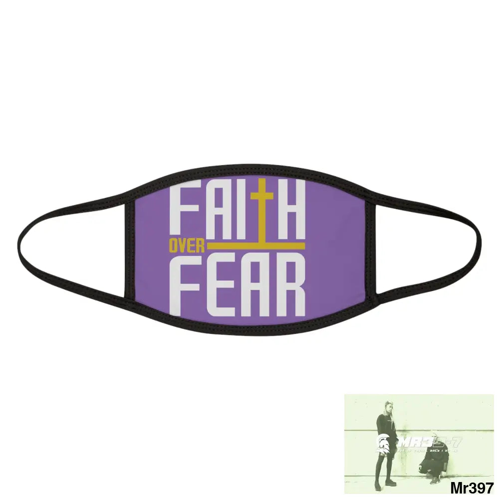 Copy of Faith over fear mixed fabric Face Mask One size Accessories