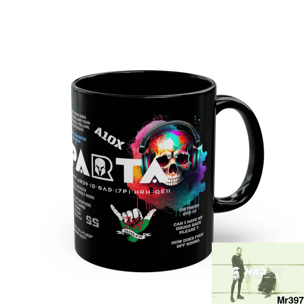 Copy of Mr39-7 11oz Tactical GB / Wales Black Mug Mental Health VAR / My Life My Deaths Their Plans Failed Couldn’t