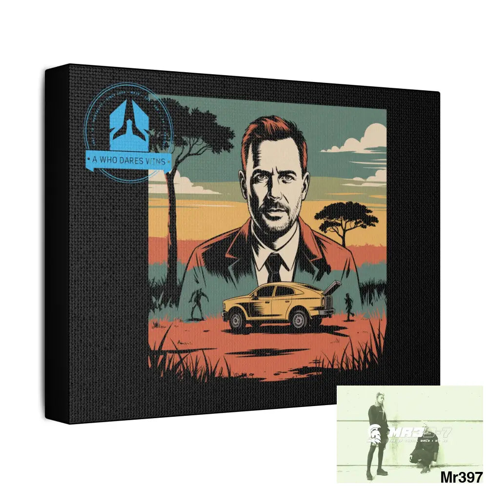 Copy of Stylish Stretched Canvas Art Print A1 WDW Banksy stye Kenya 2015 trip no 5 Retro Home Decor Tropical Vibes Wall