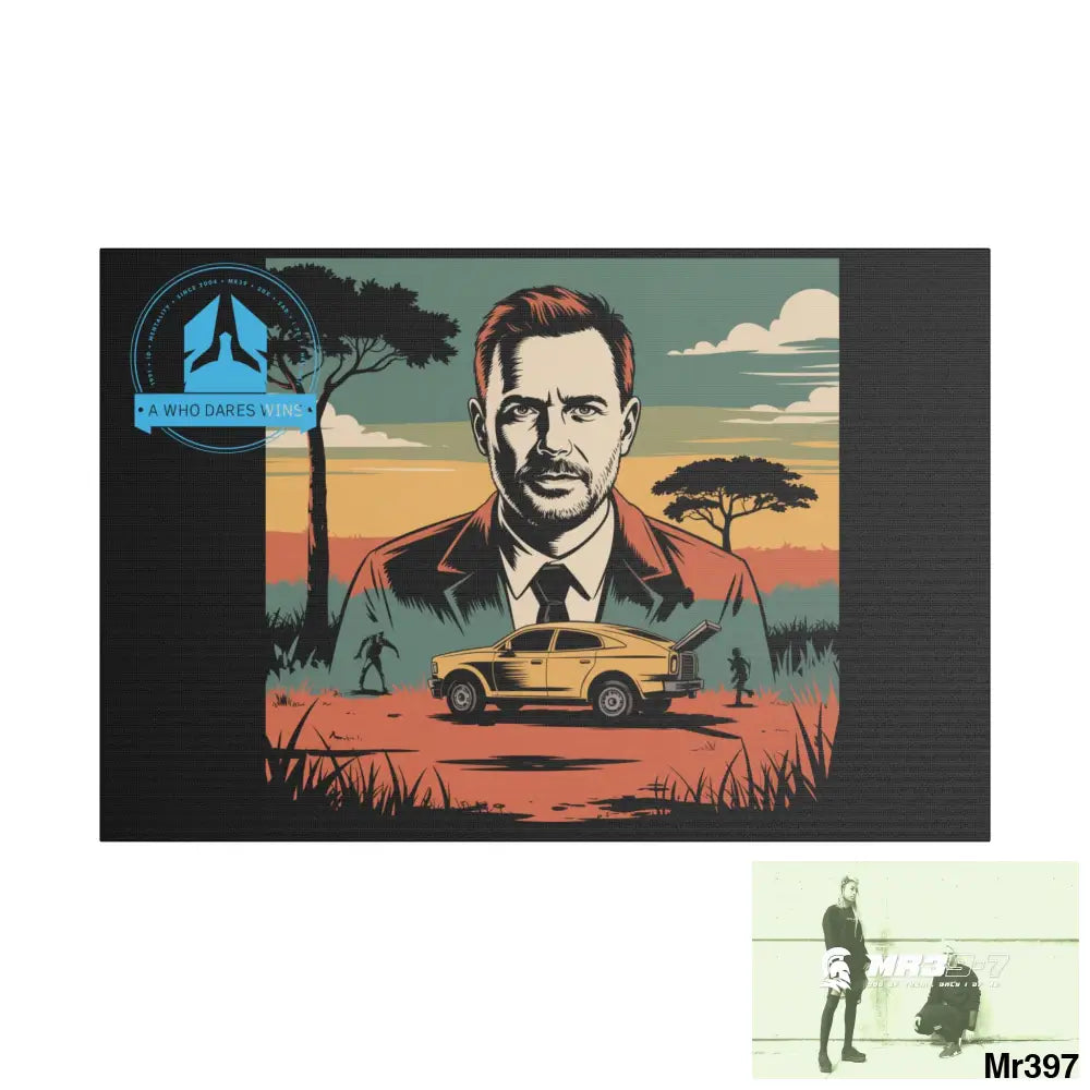 Copy of Stylish Stretched Canvas Art Print A1 WDW Banksy stye Kenya 2015 trip no 5 Retro Home Decor Tropical Vibes Wall