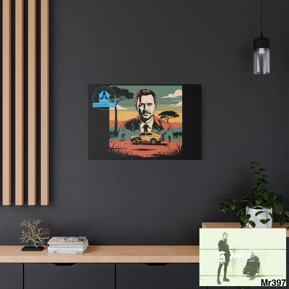 Copy of Stylish Stretched Canvas Art Print A1 WDW Banksy stye Kenya 2015 trip no 5 Retro Home Decor Tropical Vibes Wall