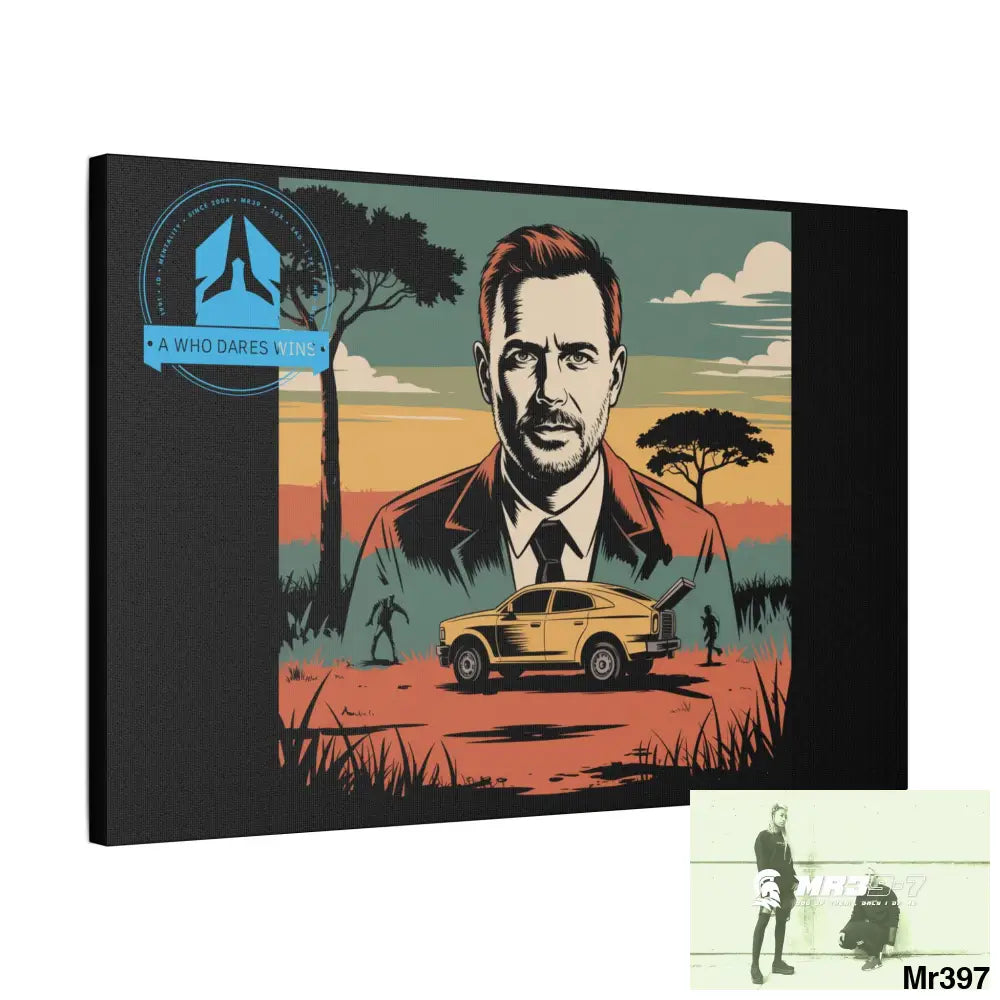 Copy of Stylish Stretched Canvas Art Print A1 WDW Banksy stye Kenya 2015 trip no 5 Retro Home Decor Tropical Vibes Wall