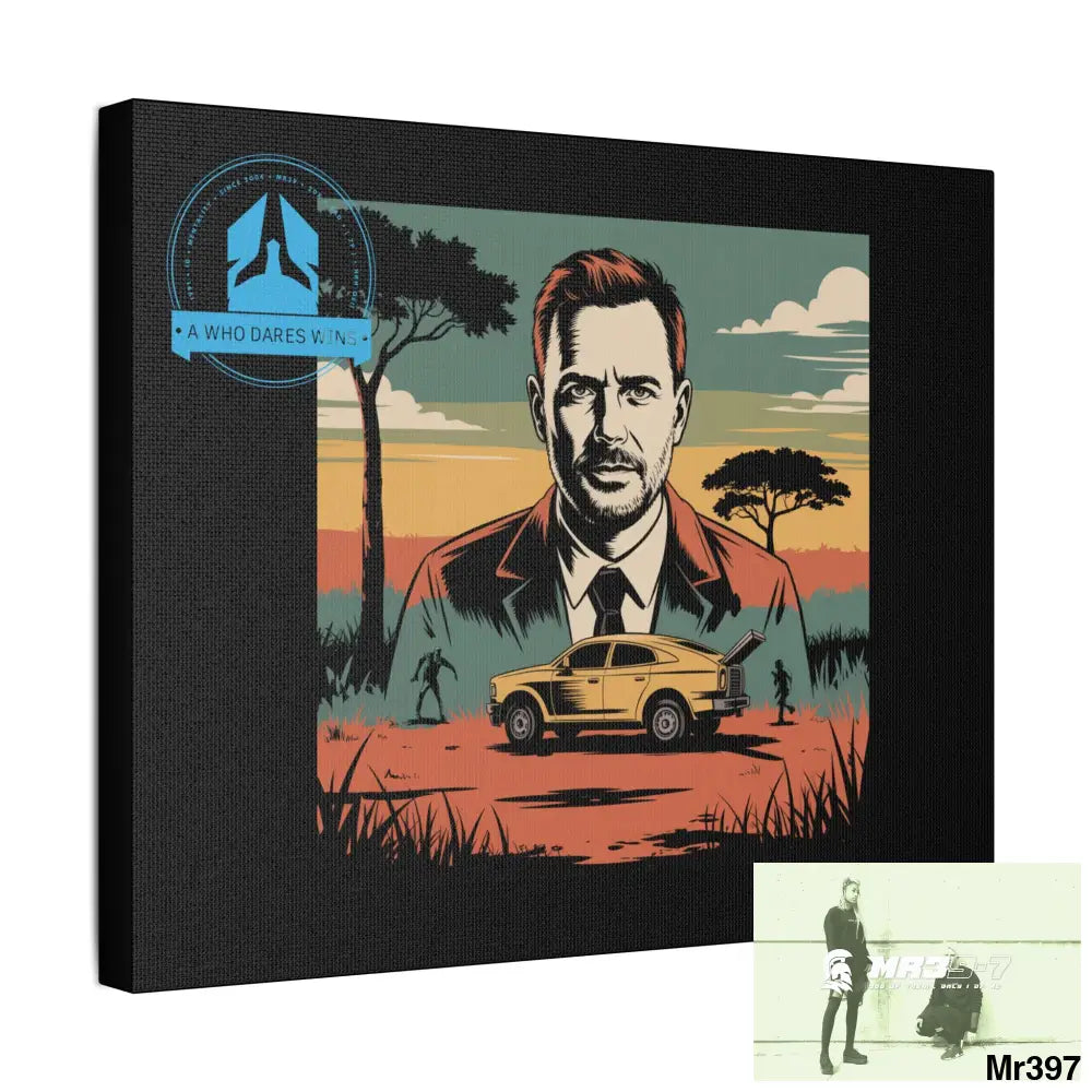 Copy of Stylish Stretched Canvas Art Print A1 WDW Banksy stye Kenya 2015 trip no 5 Retro Home Decor Tropical Vibes Wall