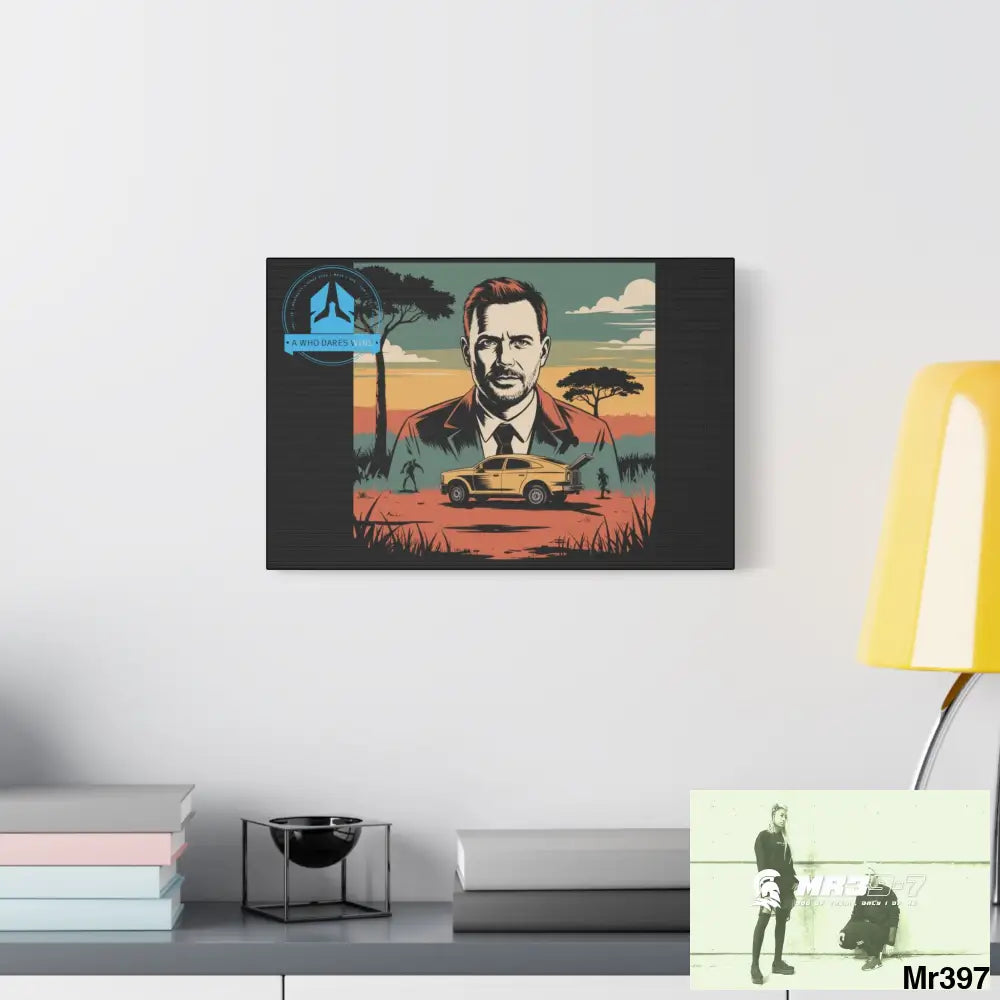 Copy of Stylish Stretched Canvas Art Print A1 WDW Banksy stye Kenya 2015 trip no 5 Retro Home Decor Tropical Vibes Wall