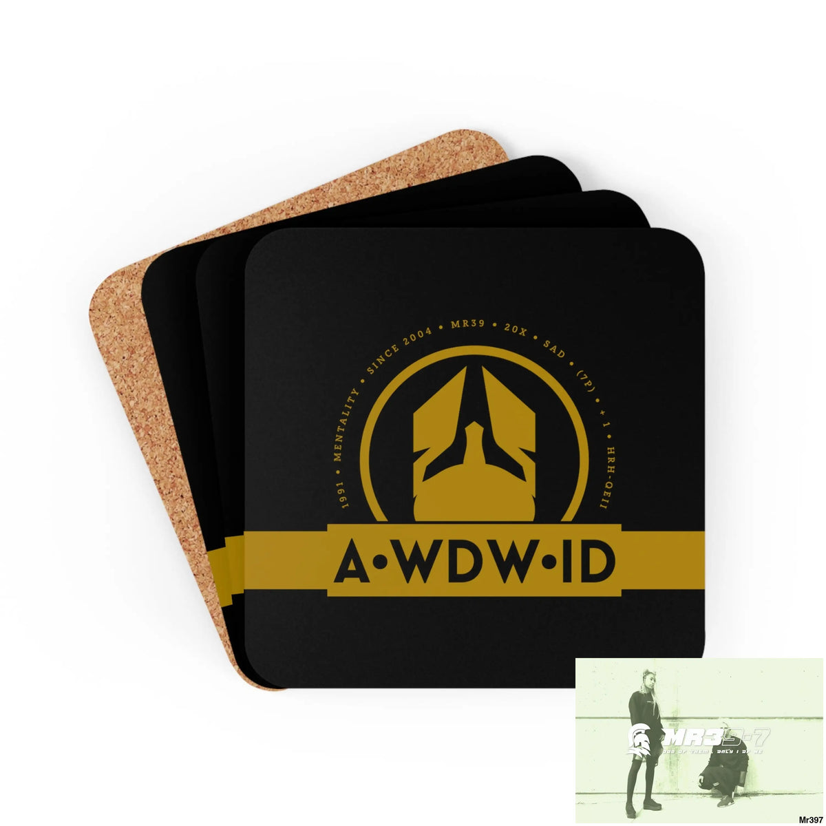 Copy of WDW.ID Corkwood Coaster Set Cork / 3.75’’ × 3.75’’ / Square Home Decor