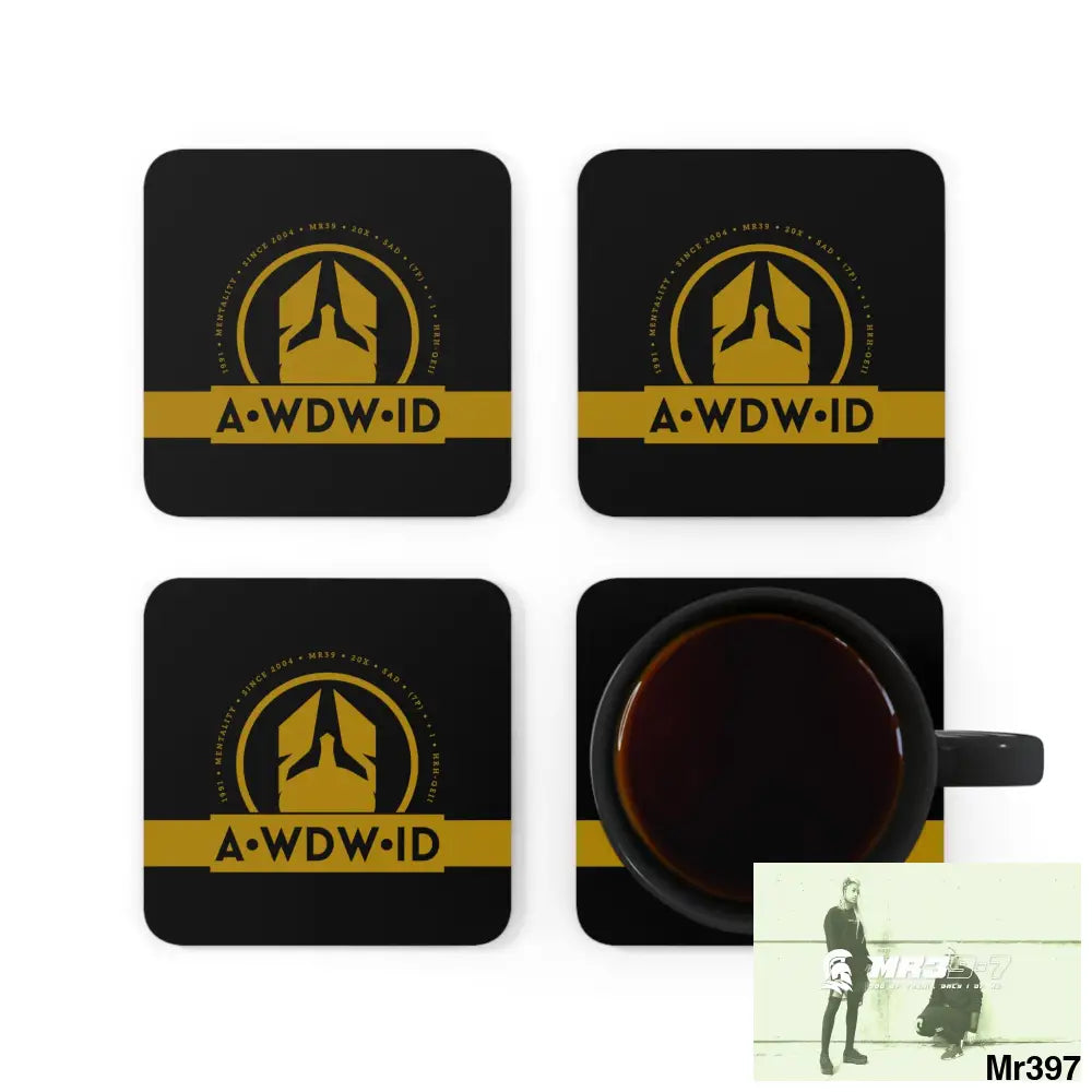 Copy of WDW.ID Corkwood Coaster Set Cork / 3.75’’ × 3.75’’ / Square Home Decor