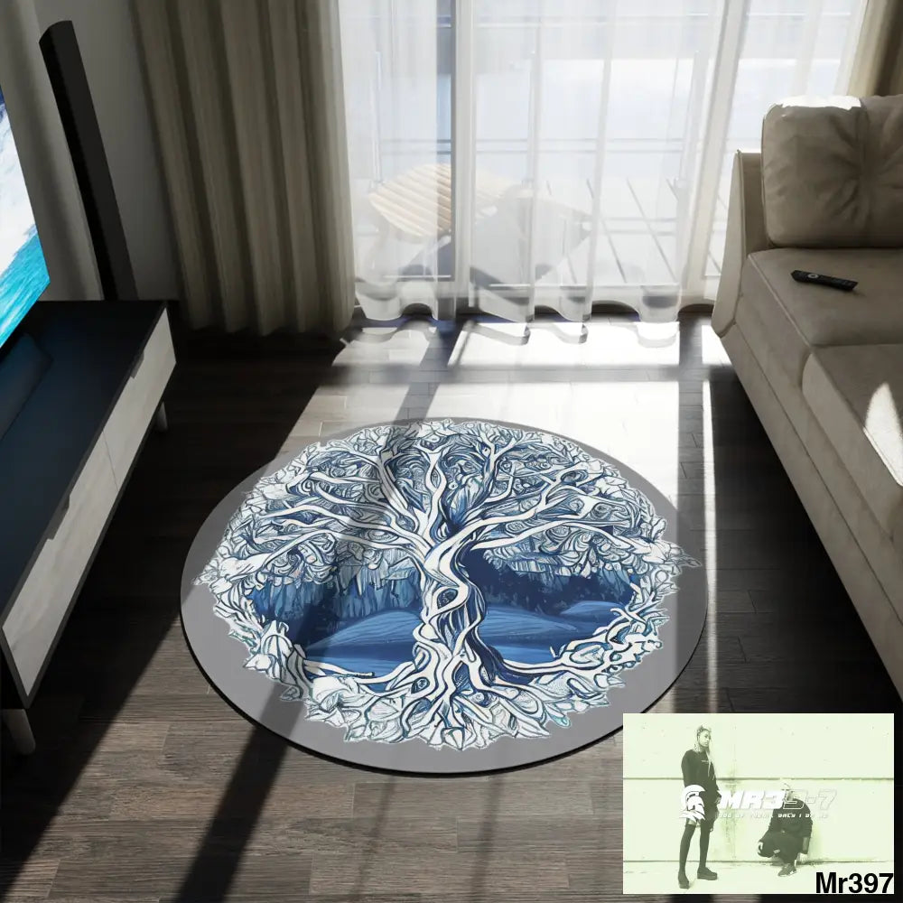 Copy of Yggdrasil Intricate Tree of life Round Rug 60’’ × 60’’ Home Decor