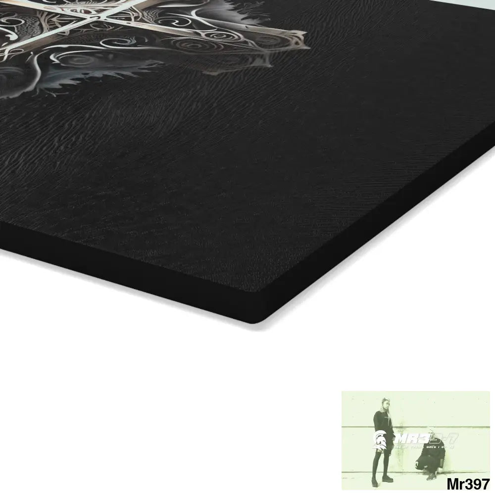 Cross Metallic Gothic Hyper Realistic Cutting Board Home Decor