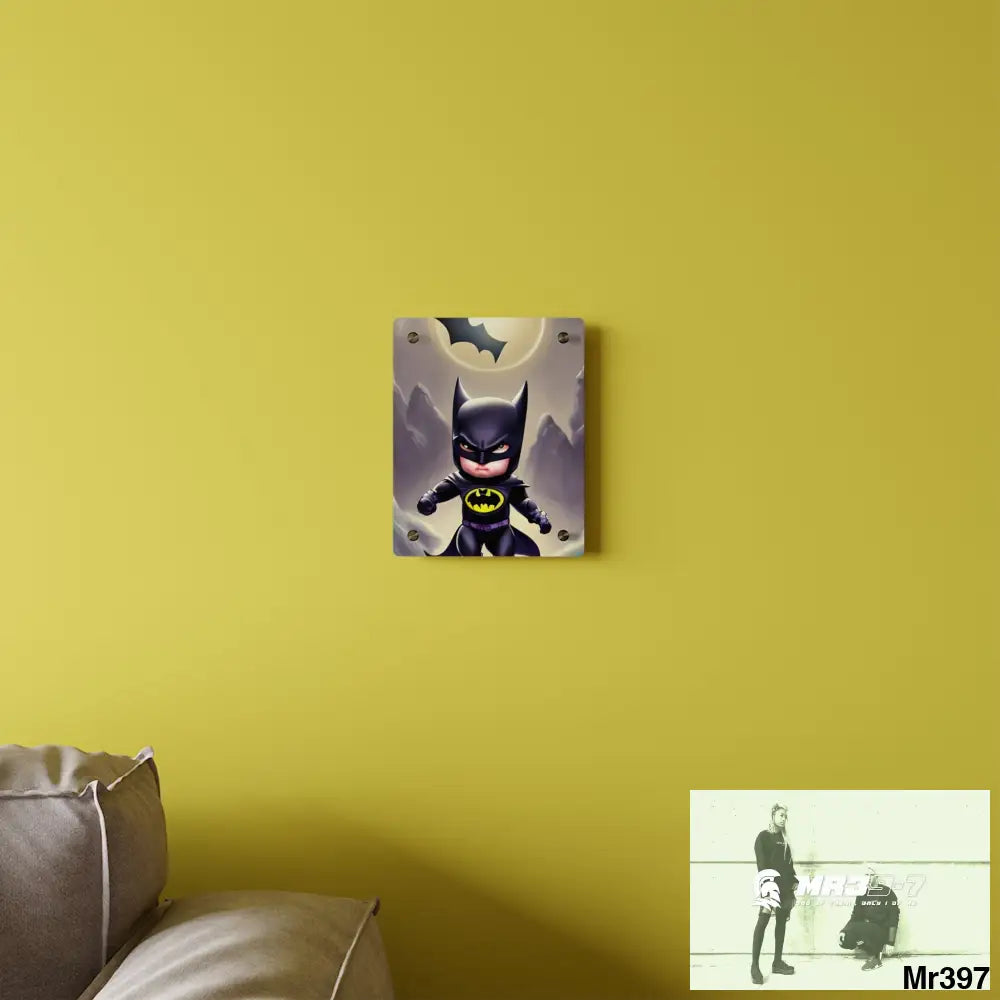Cute Adorable Super Hero Baby Batman Acrylic Wall Art Panels Home Decor