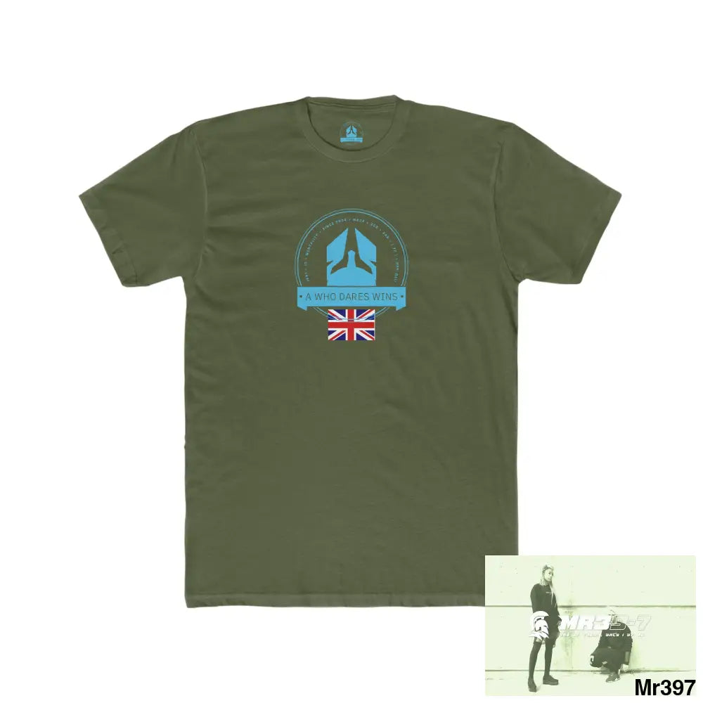Dahab 2014 A Who Dares Wins 6am Russian Red Sea Adventure Men’s Cotton Crew Tee Solid Military Green / XS T-Shirt
