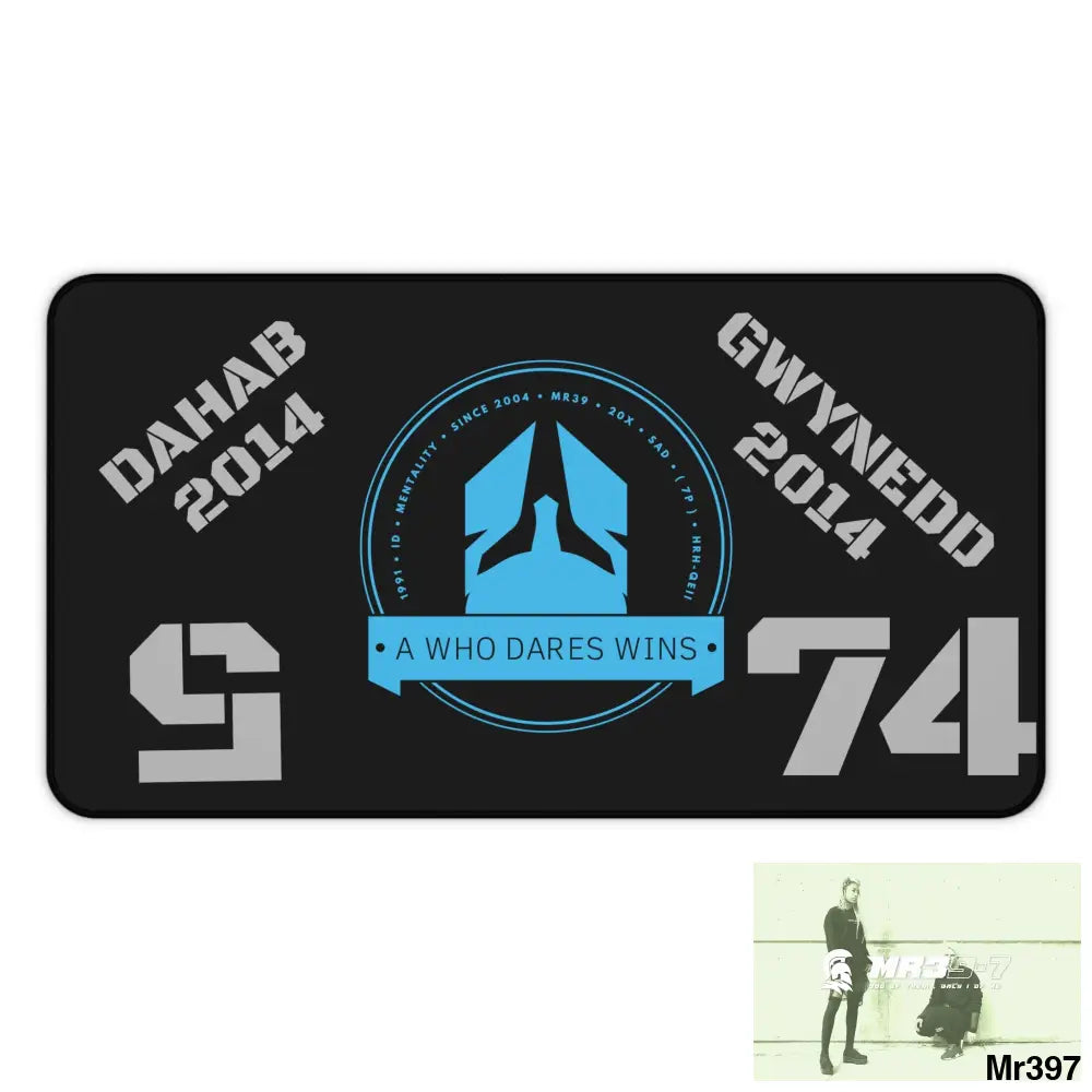 Dahab- Wales A1-Who Dares Wins ID Desk Mat 12’’ × 22’’ Home Decor